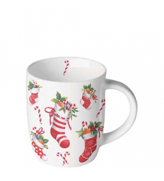 Mug 0.2 L X-Mas stockings white