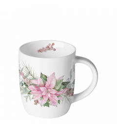 Mug 0.2 L Pink poinsettia