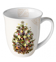 Mug 0.4 L X-mas tree cream