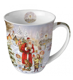 Mug 0.4 L Santa bringing presents