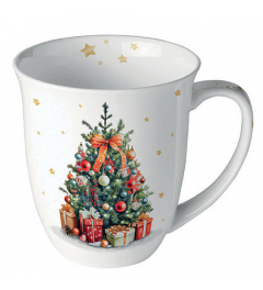 Mug 0.4 L Decorated Christmas tree