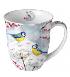 Mug 0.4 L Birds in the snow