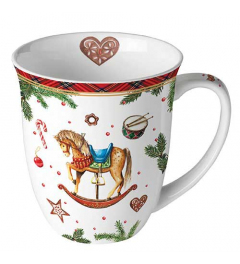 Mug 0.4 L Classic rocking horse white