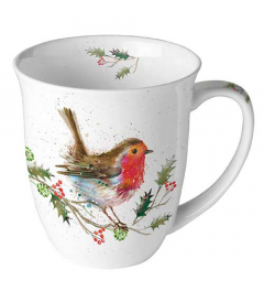 Mug 0.4 L Winter robin