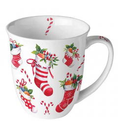 Mug 0.4 L X-Mas stockings white