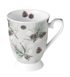 Mug 0.25 L Pine cone all over