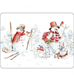 Placemat Sporty snowmen