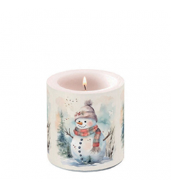 Candle small Snowman in nature