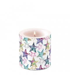 Candle small Watercolour stars