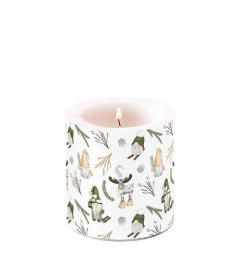 Candle small Forest gnomes white