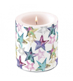 Candle medium Watercolour stars