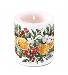 Candle medium Winter oranges