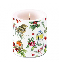 Candle medium Birds in winter