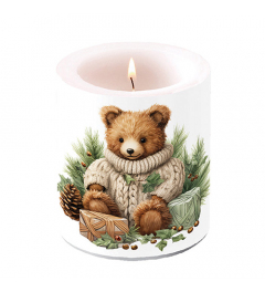 Candle medium Cuddle bear