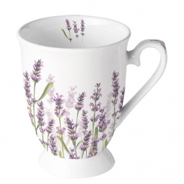 Lavender Bouquet Mug Adderley English Bone China Purple White