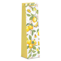 Bottle gift bag Fresh lemons white