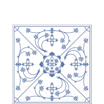 Napkin 25 Indisch blau FSC Mix