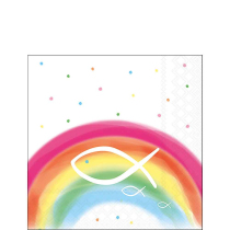 Napkin 25 Rainbow white FSC Mix