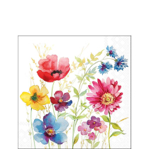 Napkin 25 Aquarell meadow FSC Mix
