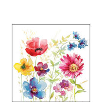 Napkin 25 Aquarell meadow FSC Mix
