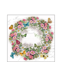 Napkin 25 Wreath of flowers FSC Mix