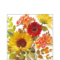 Napkin 25 Sunny flowers cream FSC Mix