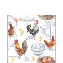 Napkin 25 Chicken farm FSC Mix