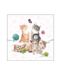 Napkin 25 Playing kitten FSC Mix