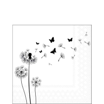 Napkin 25 Blowing away black FSC Mix