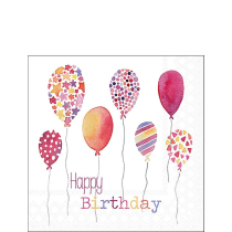 Napkin 25 Birthday balloons FSC Mix