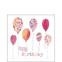 Napkin 25 Birthday balloons FSC Mix