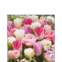Napkin 25 Pink tulips FSC Mix