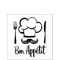 Napkin 25 Chef white FSC Mix