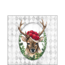Napkin 25 Deer in frame FSC Mix