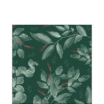 Napkin 25 Leaves and berries green FSC Mix