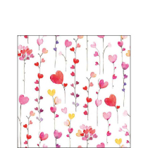 Napkin 25 Hearts garlands FSC Mix