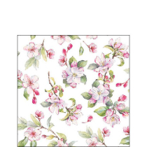 Napkin 25 Spring blossom white FSC Mix