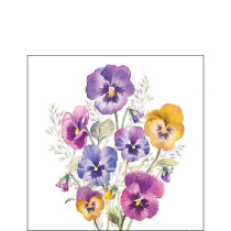 Napkin 25 Pansies FSC Mix