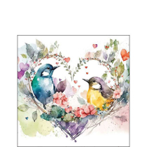 Napkin 25 Loving birds FSC Mix