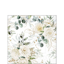Napkin 25 Eucalyptus and roses FSC Mix