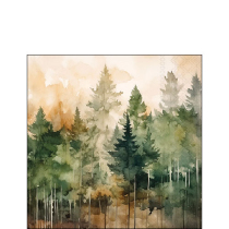 Napkin 25 Evergreen trees FSC Mix