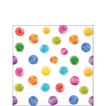 Napkin 25 Polka dots white FSC Mix