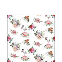 Napkin 25 Charlotte white FSC Mix