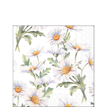 Napkin 25 Beautiful daisies white FSC Mix