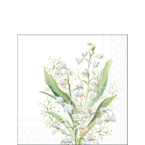 Napkin 25 Lily of the valley white FSC Mix