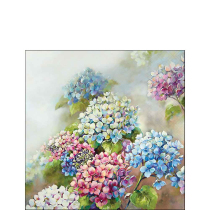Napkin 25 Hydrangea shades FSC Mix