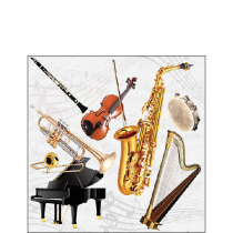 Napkin 25 Music instruments FSC Mix
