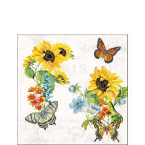 Napkin 25 Charming sunflowers FSC Mix