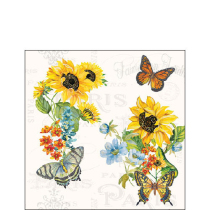 Napkin 25 Charming sunflowers FSC Mix