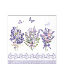 Napkin 25 Lovely lavender white FSC Mix